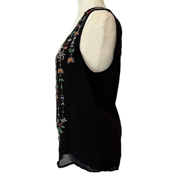 Hazel Black Beaded Tank Top. Size Medium. Great Condition! - Picture 3 of 11